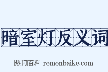 暗室灯反义词是什么意思的图片